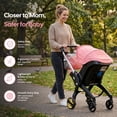 thumbnail image 3 of Baby Stroller, Lightweight Foldable Newborn Travel Carrier Stroller, with 3 Modes, Adjustable Handle, 5-Point Safety Harness, Pink, 3 of 8