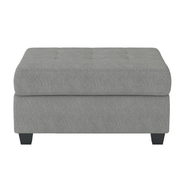 OakvillePark Granby Microfiber Fabric Upholstered Storage Ottoman