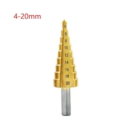 

HSS Steel Step Cone Titanium Coated Metal Drill Bit Hole Cutter 4-12/20/32mm