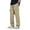 Khaki, variant on MKHSQHDG Male Pants Men's Casual Loose Hop Denim Work Pants Jeans with Cargo Pockets M