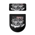 thumbnail image 5 of HELLHERO Stylish Polyester Toilet Covers Set, Elastic Edge, Elastic Bottom U-Shaped Adjustable, Stays in Place, Wolf, 5 of 8