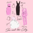 thumbnail image 2 of Junior's Sex and the City Iconic City Fashion  Graphic Tee Light Pink Small, 2 of 4