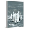 thumbnail image 5 of White Sailboats Floater Framed Painting Print on Canvas, 5 of 6