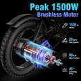 thumbnail image 6 of Peak 1500W Electric Bike for Adults,Max 28MPH & 80Miles,48V 20AH Removable Battery, 20'' Fat Tire Electric Bicycle,Mountain Bike, 6 of 9