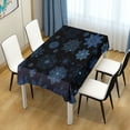 thumbnail image 6 of Qxltty Blue Snowflake Square Tablecloth 60×90in Thick Wrinkle Resistant Heat Proof Durable Table Cover for Dining Table, 6 of 9