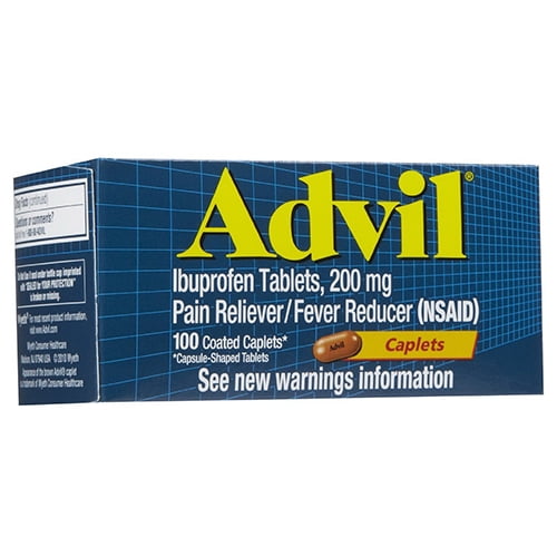 Advil 200 Mg Pain Reliever And Fever Reducer Caplets - 100 Ea - Walmart.com