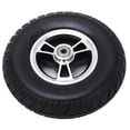 thumbnail image 4 of Wheelchair Wheel Replacement Solid PU Reinforced Aluminum Alloy Hub Walker Accessories 193mm 26s, 4 of 5