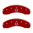 thumbnail image 2 of MGP 4 Caliper Covers Engraved Front RAM Engraved Rear RAMHEAD Red finish silver ch Fits select: 2008 DODGE RAM 1500 ST/SLT, 2007 DODGE RAM 1500 ST, 2 of 2