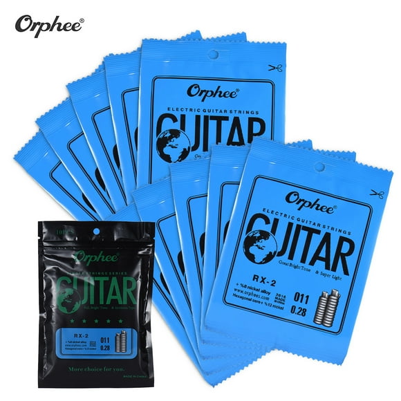 Orphee RX-2 Simple chaîne de remplacement pour guitare électrique 2ème B-String (.011) 10-Pack en alliage de nickel Super Light Tension