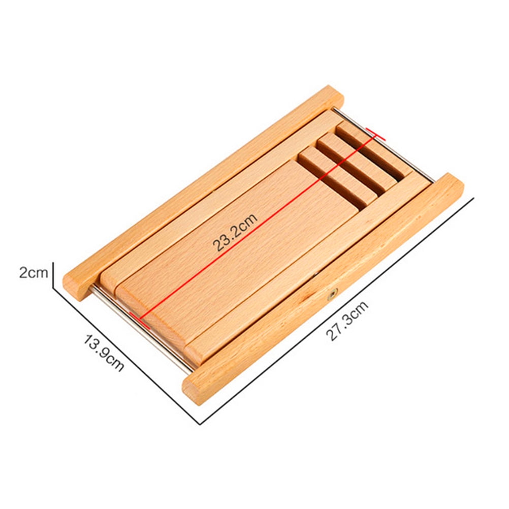 WHAMVOX Guitar Footstool Bamboo Wood Color Guitar Accessories 1Set 10.6x5.1x0.8in