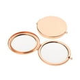 thumbnail image 1 of MERIGLARE 2pcs Women Stylish Pocket Mirror Small Mini Round Compact Cosmetic Makeup Travel Rose Gold, 1 of 4