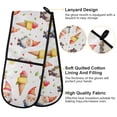 thumbnail image 4 of Dailycode Double Sided Oven Mitt with Loop Heat Resistant Kitchen Long Potholders 7" x 35" Dwarf and Ice Cream, 4 of 6