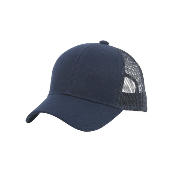 Top Headwear Pro Youth Size Adjustable Mesh Trucker Hat, Navy