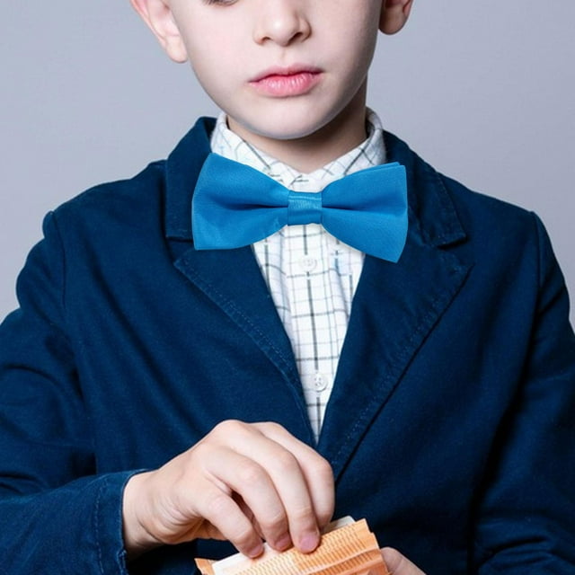Pajaritas de esmoquin para niños perfecl preatada ajustable Azul claro