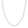 thumbnail image 3 of Gold Plated 15-inch Adjustable Black Enamel Bead Chain Necklace for Women, 3 of 6