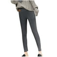 thumbnail image 1 of Gibobby Running Pantalones deportivos Yoga Pantalones Mujer Sólido Grueso Lana Tight Leggings Terciopelo Pantalones Invierno Cálido Pantalones（Gris， L), 1 of 5