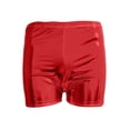 thumbnail image 7 of QATAINLAV Red Women's High Waisted Booty Shorts Solid Color Shiny Bottoms Summer Dance Party Festival Hot Pants L, 7 of 7