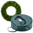 thumbnail image 6 of Faux Foxtail Fern Wreath, Artificial Wreath for the Front Door by Pure Garden, Home Décor, UV Resistant - 20 Inches, 6 of 6