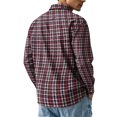 thumbnail image 6 of Men Business Casual Gingham Long Sleeve Button Down Shirt 4 Way Stretch Wrinkle Free Regular Fit Lapel Collar Lightweight Working Casual Fall Clothing Sizes 3XL, 6 of 6