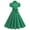 Green, variant on Women's Polka Dot Dress 1950s Vintage Rockabilly Party Dress Lapel Collar Short Sleeve Knee Length Swing Dress,Yellow,S