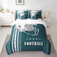 thumbnail image 3 of 7-Piece American Football Sports Comforter Sets Twin Adults Sports Team Ball Decor Comforter Set with Flat Sheet,Fitted Sheet,2 Pillowcases,2 Throw Pillow Covers (Philadeliphia), 3 of 5