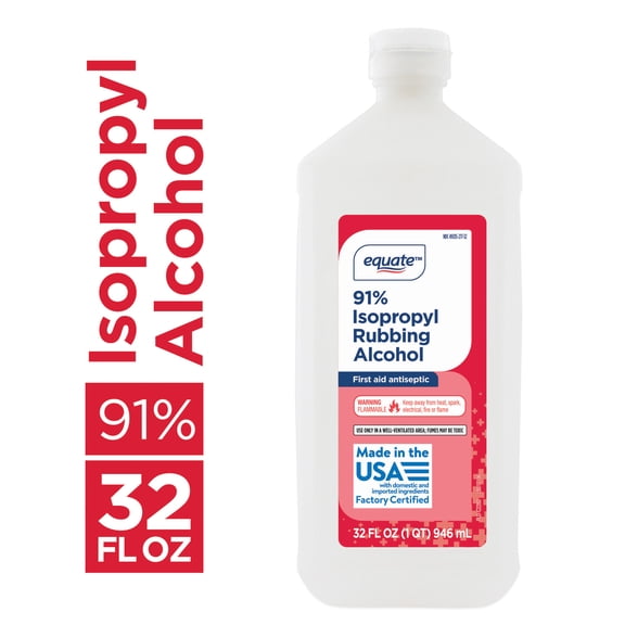 Equate 91% Isopropyl Rubbing Alcohol, 32 fl oz