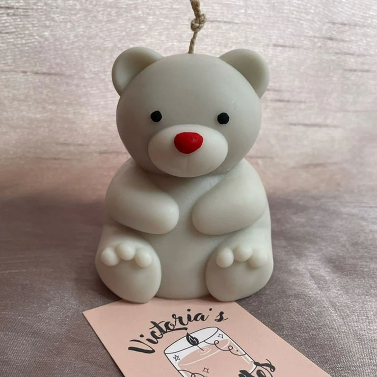 Twin Little Bear Candle Silicone Mold for Handmade Chocolate Decoration  Gypsum Aromatherapy Soap Resin Candle Silicone Mould
