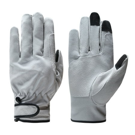 

Men Work Gloves Practical Construction Stretchable Hard Grasping Leather Wood Cutting Pigskin Gardening And Hunting Gloves -------- Comfortable and Flexible