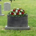 thumbnail image 6 of Cemetery Headstone Flower Saddle - Artificial Cemetery Flowers Rose, Grave Decoration，Non-Bleed Colors,, 6 of 9