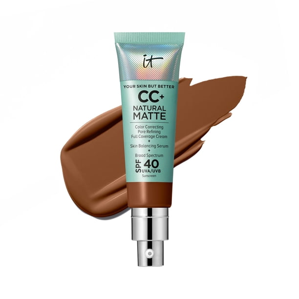 Crema Foundation IT Cosmetics CC+, mate, natural, SPF40, 32 ml