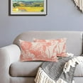 thumbnail image 5 of Vintage Flowers Lumbar Pillow Covers 12x20 Inch Set of 2 Coral Floral Leaves Decorative Rectangular Throw Pillows for Couch Rustic Pillow Cases Home Decor for Sofa Living Room Outdoor, 5 of 6