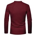 thumbnail image 3 of TMOYZQ Men's Long Sleeve Shirts Spring Casual Crewneck Pullover T-Shirt Stretch Textured Knit Tee Slim Fit Soft Button Up Blouse Tops with Pocket, 3 of 3