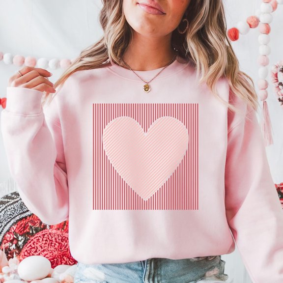 Valentines Heart Sweatshirt, Couple Valentines Sweatshirt, Anniversary Day Sweatshirt - Sizes S-5XL ,Art Print JSC