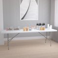 thumbnail image 4 of 30''W x 96''L Granite White Plastic Folding Table, 4 of 7