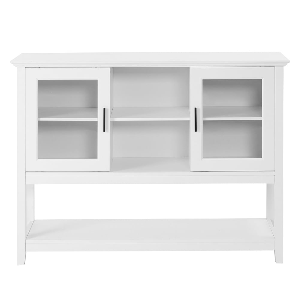 Kadyn Storage Sideboard Buffet Cabinet, Kitchen Storage Cabinet with Double Doors and Double Inner Compartments, Accent Storage Cabinet for Kitchen, White Kadyn Storage Sideboard Buffet Cabinet, Kitchen Storage Cabinet with Double Doors and Double Inner Compartments, Accent Storage Cabinet for Kitchen, White