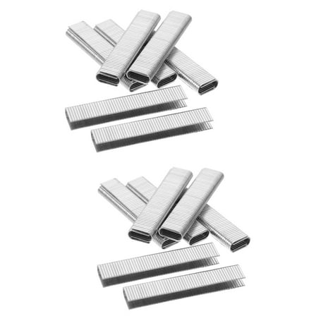 Masteelf 2000 pcs  Pneumatic Staples Narrow Crown Staples Metal Staples for Woodworking(U-shape)