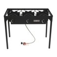 thumbnail image 4 of COOKAMP High Pressure Triple Propane Burner Outdoor Propane Camping Stove with 0-20 PSI Adjustable High Pressuer Regulator and Steel Braided Hose 3 Burner Stove Brewing Supply SA3500, 4 of 4