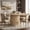 Brown, variant on Fnova 47" Round Dining Table for 6 People, Modern Farmhouse Kitchen Table with Sturdy Pedestal Base, Wood Dining Room Table for Dining Room, Kitchen