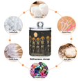thumbnail image 6 of Yayeee 2 Pack Qtip Holder Bathroom Cotton Swab Canister with Lid Clear Dispenser Set, Beige Halloween Skeleton, 6 of 6