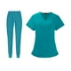 thumbnail image 4 of Uniforme Set Pantalones Cómoda Mejorada para Mujeres Azul S Zulema Blusa y pantalones médicos, 4 of 8