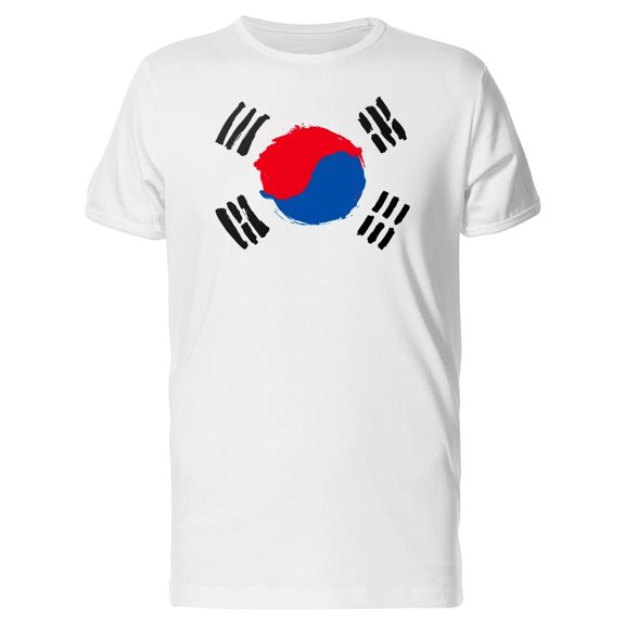 Grunge Watercolor Flag Of Korea Tee Men's -Image by Shutterstock