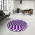 thumbnail image 4 of Ahgly Company Machine Washable Indoor Square Transitional Violet Purple Area Rugs, 4' Square, 4 of 7