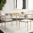 thumbnail image 2 of SAFAVIEH Camille Modern Solid Side Chair, Grey/Gold, Set of 2, 2 of 7