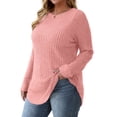 thumbnail image 3 of Fantaslook Long Sleeve Shirts for Women Casual Tunic Tops Dressy Crew Neck Pullover Fall Lightweight Sweaters for Women, 3 of 7