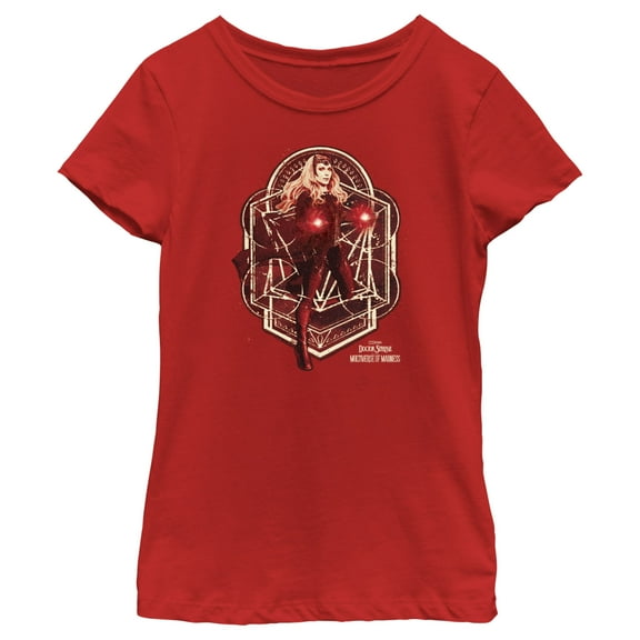 Girl's Marvel Doctor Strange in the Multiverse of Madness Wanda Maximoff Graphic Tee Red Medium