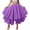 Purple, variant on Skirts for Women Mid Length Flowy Chiffon Three Tiered High Slit Belly Dance Wrap Skirt Rolled Hem Carnival Performance Skirt