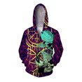 thumbnail image 3 of Sudadera con capucha con estampado 3D de calavera, lobo y pollo para hombre, sudaderas con gráficos de animales para la playa, sudaderas casuales, cómodas, con capucha, holgadas y con cremallera, 3 of 5