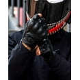 thumbnail image 3 of Summer Motorcycle Fingerless Gloves Accessories Goatskin Leather Half Finger Gloves Motocross Gant Moto Guantes Moto Verano (half black,XL), 3 of 7