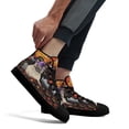 thumbnail image 5 of French Bulldog Happy Halloween High Top Canvas Shoes Sneakers Black Size 9.5, 5 of 7