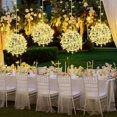 thumbnail image 6 of YZEGDCH Outdoor Solar Christmas Balls Lights Tree Lights Waterproof, 1 Pack Gold LED Hanging Globe Sphere Lights for Party Wedding Xmas Porch Patio Garden Yard Decorations, 6 of 11
